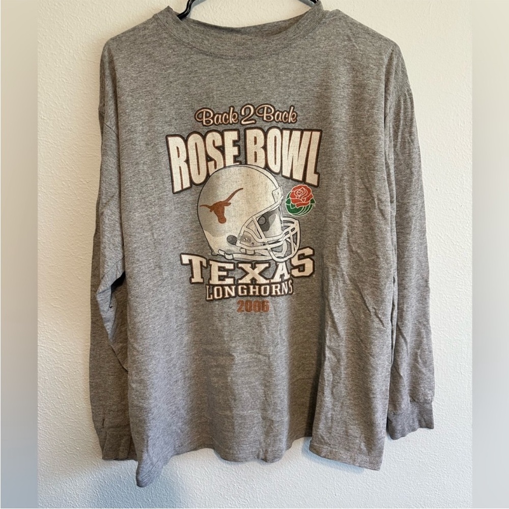 M&O Knits - Gray Texas Longhorns 2006 Rose Bowl Long Sleeve T-Shirt - M